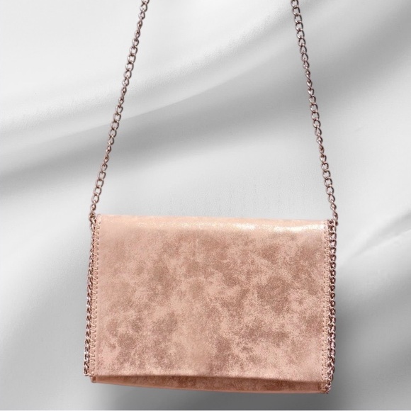 ✨Chelsea 28-Peach Metallic Silver Crossbody Ladies Bag ✨ Perfect Gift 🎁 - Picture 6 of 7